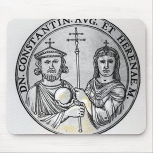 Constantine VI  and his Mother Irene Mouse Pad
