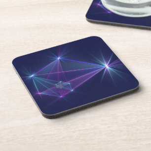 Constellation, Abstract Fantasy Fractal Art Coaster