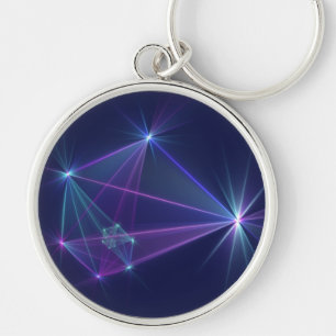 Constellation, Abstract Fantasy Fractal Art Key Ring