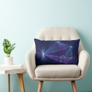 Constellation, Abstract Fantasy Fractal Art Lumbar Cushion
