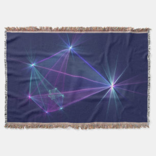 Constellation, Abstract Fantasy Fractal Art Throw Blanket