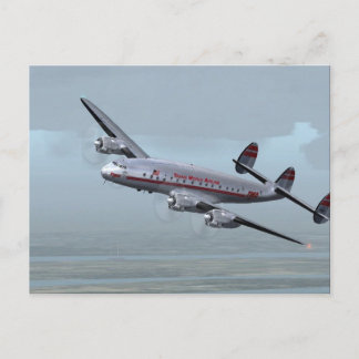 CONSTELLATION AIRPLANE -- AVIATION HISTORY! POSTCARD