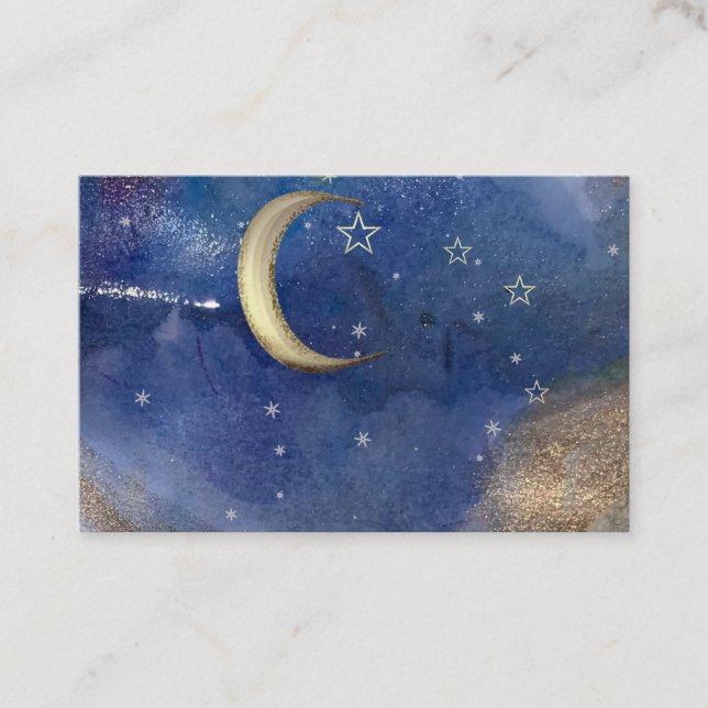 Constellation, Astrology, Moon, Star Business Card (Front)
