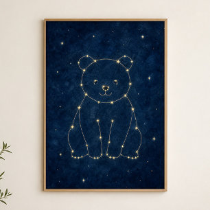 Constellation Bear Watercolour Celestial Poster