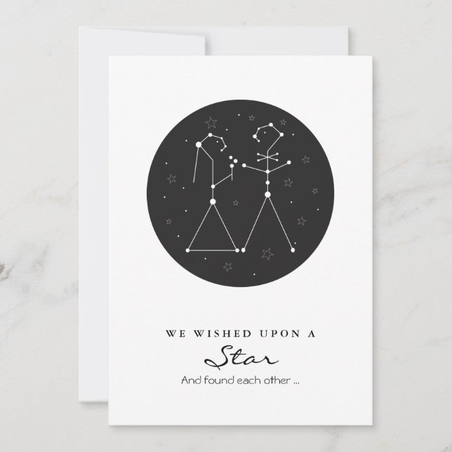 Constellation Bride and Groom Save the Date (Front)