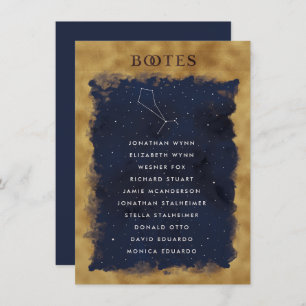 Constellation Celestial Seating Chart Card BOOTES