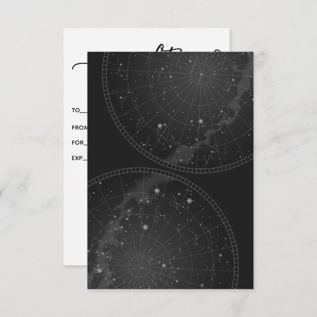 Constellation Chart Astrology Gift Certificate (Front/Back)