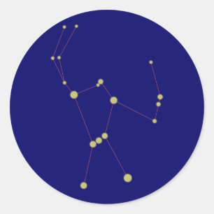 constellation classic round sticker