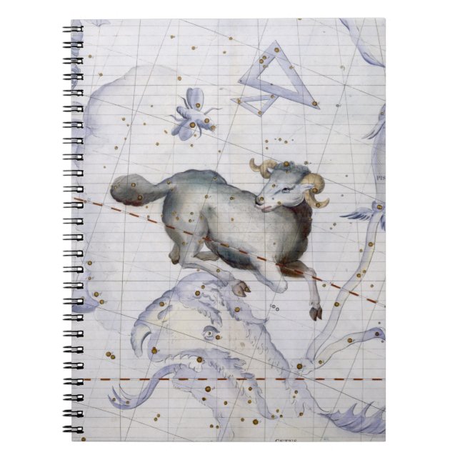Constellation of Aries, plate 4 from 'Atlas Coeles Spiral Notebook (Front)