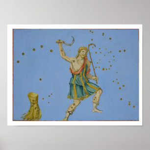 Constellation of Bootes, from 'Uranometria' by Joh Poster