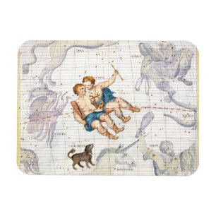 Constellation of Gemini with Canis Minor, plate 13 Magnet