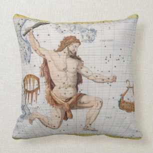 Constellation of Hercules with Corona and Lyra, pl Cushion