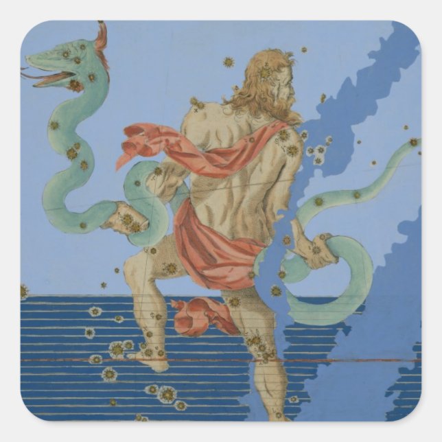 Constellation of Ophiuchus Group, from 'Uranometri Square Sticker (Front)