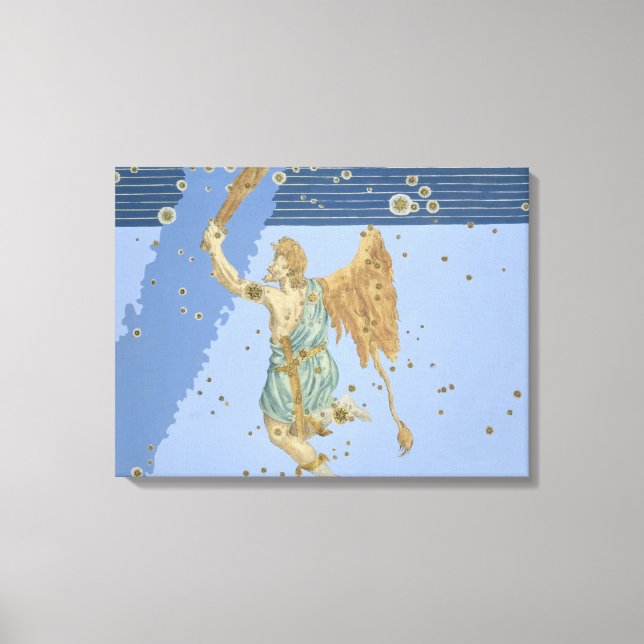 Constellation of Orion, from 'Uranometria' by Joha Canvas Print (Front)