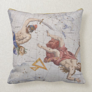 Constellation of Perseus and Andromeda, from 'Atla Cushion