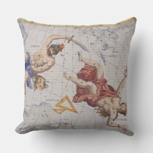Constellation of Perseus and Andromeda, from 'Atla Cushion (Front)