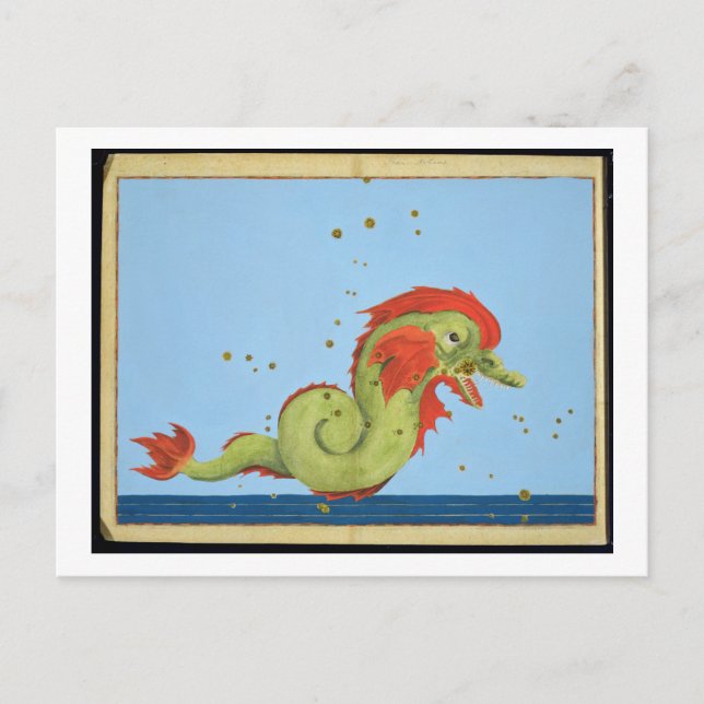 Constellation of Pisces, from 'Uranometria' by Joh Postcard (Front)