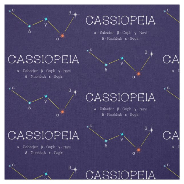 Constellation Of Stars Cassioipeia Fabric (Swatch)