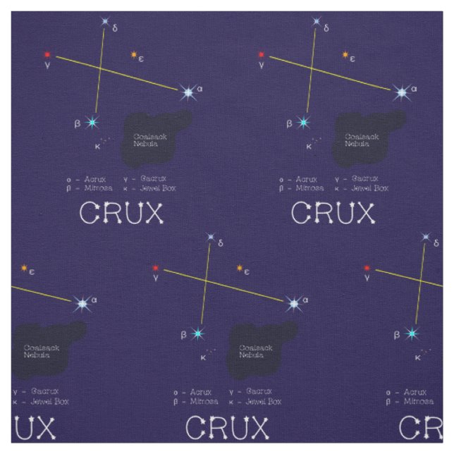 Constellation Of Stars Crux Or Cross Fabric (Swatch)