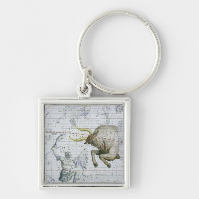 Constellation of Taurus, plate 2 from 'Atlas Coele Key Ring (Front)