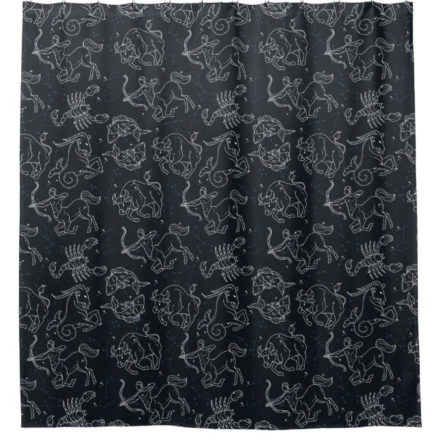 Constellation Pattern Shower Curtain (Front)
