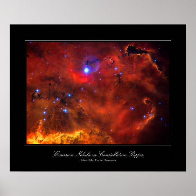 Constellation Puppis Nebula, Hubble space picture Poster (Front)