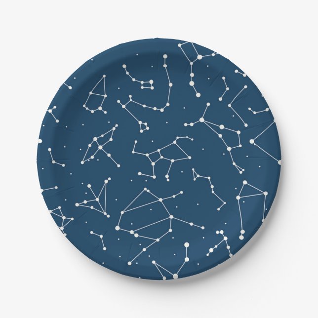 Constellation Star Pattern Paper Plate (Front)