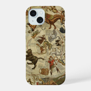Constellation Stars Northern Sky Vintage Astronomy iPhone 15 Case