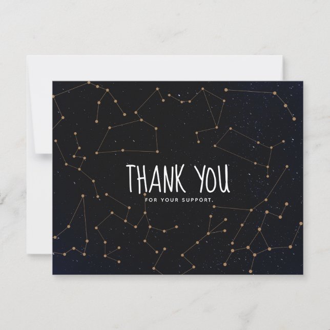 Constellation Zodiac Thank You Business Card (Front)