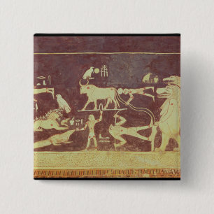 Constellations, from the funerary chamber 15 cm square badge