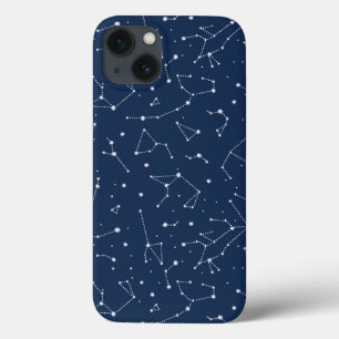 Constellations Starry Sky Navy Blue iPhone 13 Case