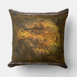 Constitution American Bald Eagle Throw Pillow