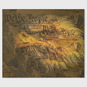 Constitution American Bald Eagle Wrapping Paper