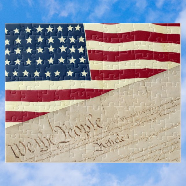 Constitution of the United States, American Flag Jigsaw Puzzle (Creator Uploaded)