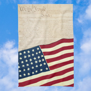 Constitution of the United States, American Flag Tea Towel