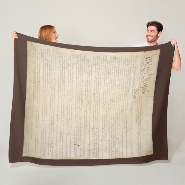 Constitution of the United States, We The People Fleece Blanket (In Situ)