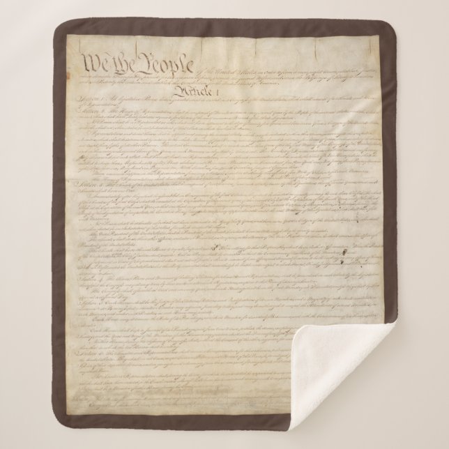 Constitution of the United States, We The People Sherpa Blanket (Front)
