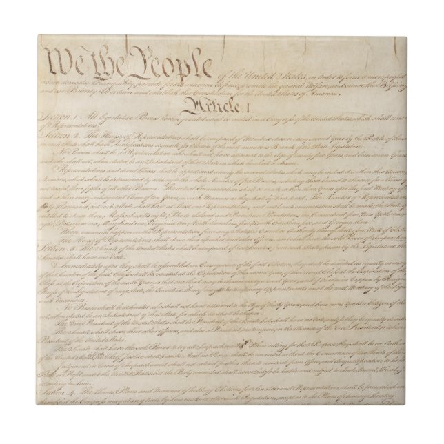 Constitution of the United States, We The People Tile (Front)
