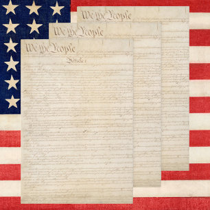 Constitution of the United States, We The People Wrapping Paper Sheet