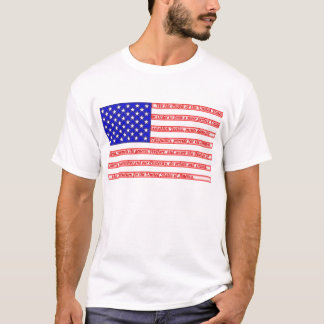 Constitution Preamble on "Old Glory" T-Shirt