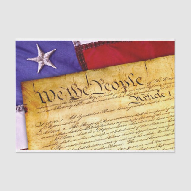 Constitution We The People Decoupage Tissue Paper (Front)