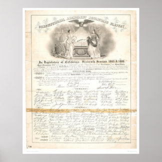 Constitutional Amendment Abolishing Slavery 0453A Poster