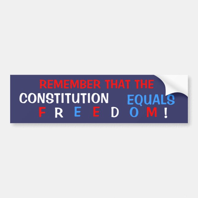 Constitutional Freedom Bumper Sticker (Front)