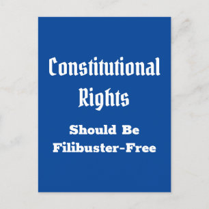 Constitutional Rights Filibuster Free Postcard