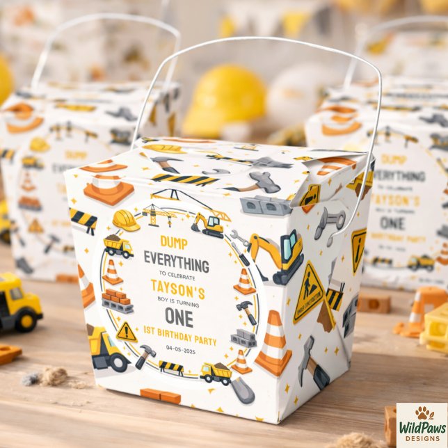 Construction 1ST Birthday | Builder Truck Party Favour Box (Construction 1ST Birthday | Builder Truck Party Favor Boxes
)