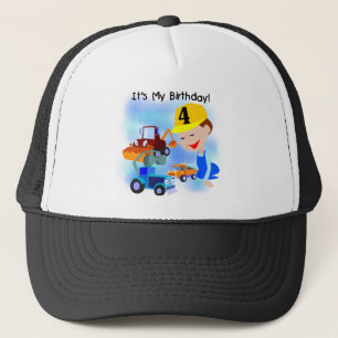 Construction 4th Birthday T-shirts and Gifts Trucker Hat