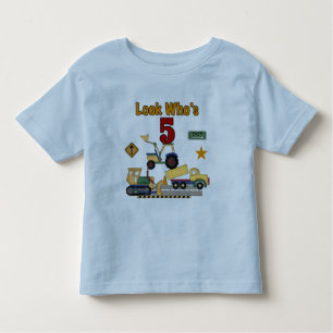Construction 5th Birthday Tshirts and Gifts