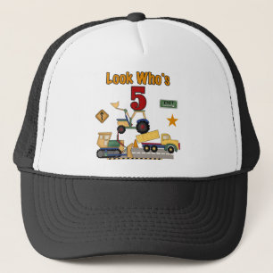 Construction 5th Birthday Tshirts and Gifts Trucker Hat