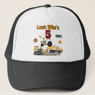 Construction 5th Birthday Tshirts and Gifts Trucker Hat