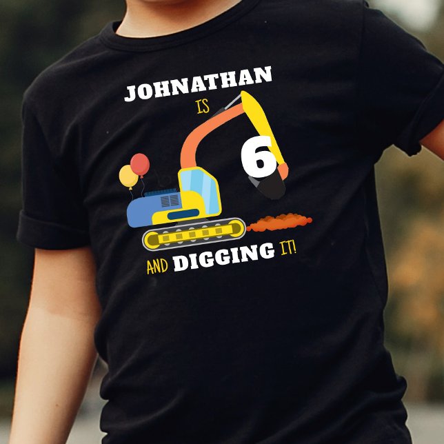 Construction 6th Birthday Kids T-shirt (Creator Uploaded)